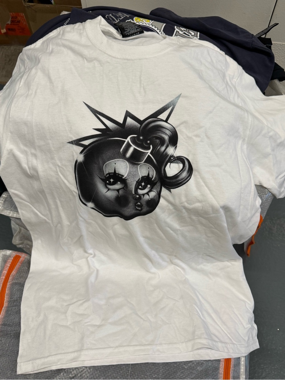The Hundreds White T‑Shirt with Black Cartoon Bomb Graphic